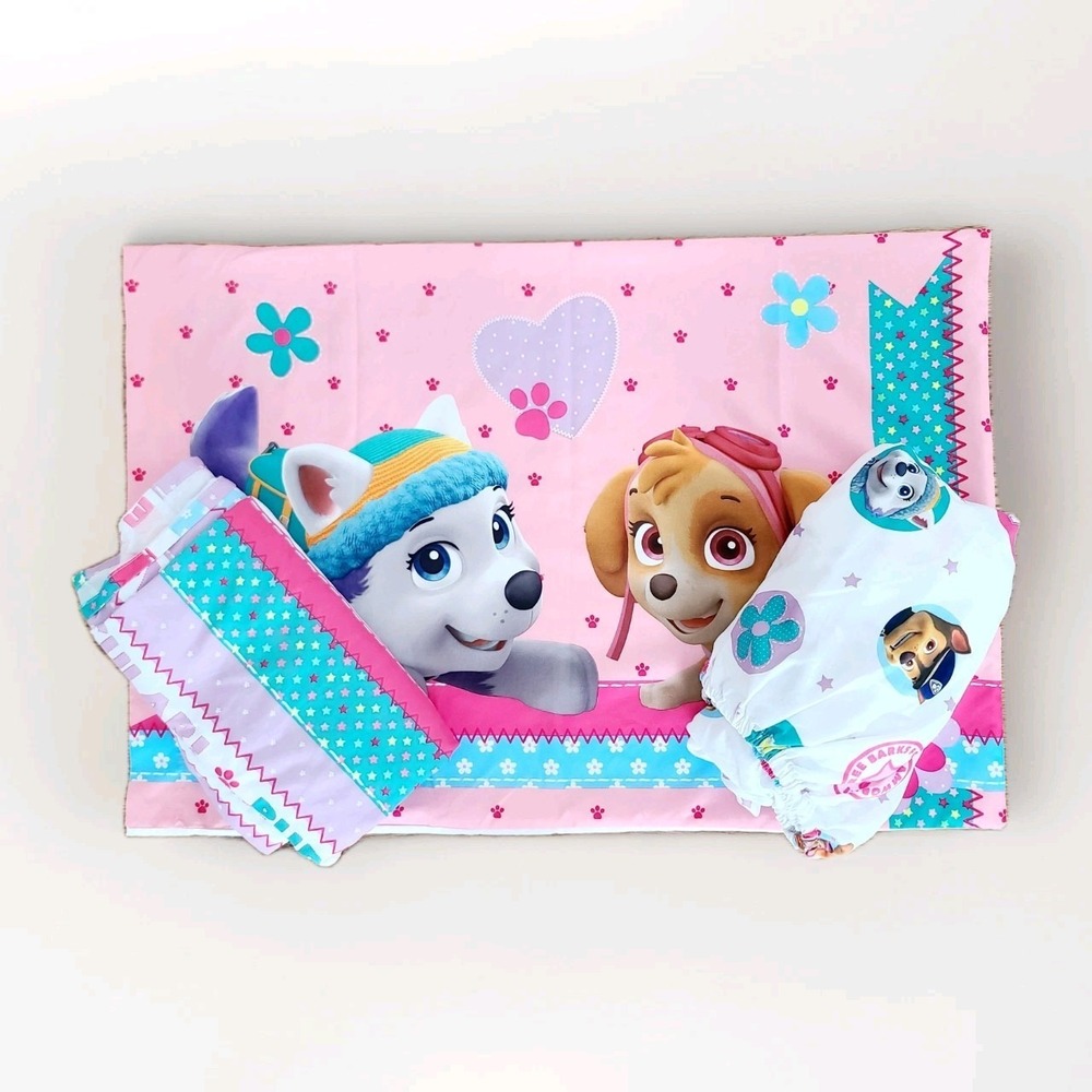 Nickelodeon Paw Patrol Twin Sheet Set Skye Everest 3 Pc Flat Fitted Pillowcase